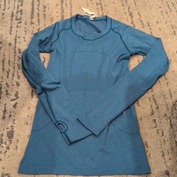 Lululemon Swiftly Tech Long Sleeve Crew Indian Ocean / Black - Picture 6 of 11